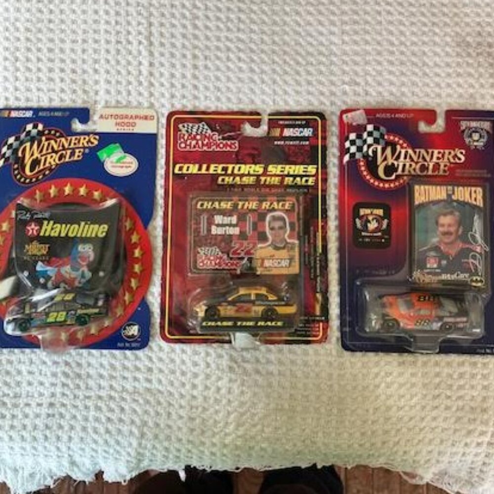 Nascar 3 collectable Nascar winner circle and racing champion cars